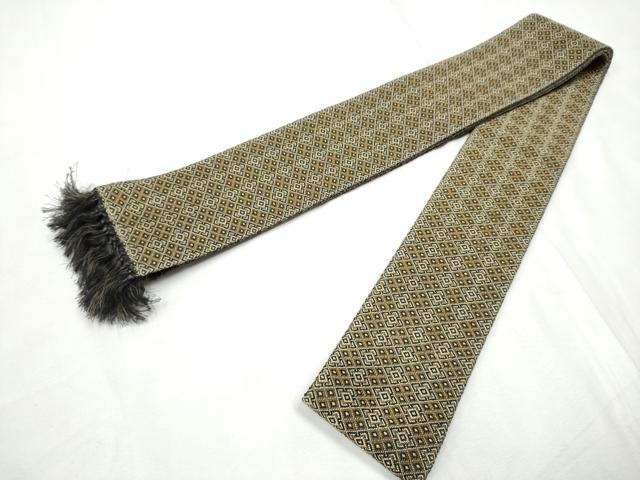 平和屋着物●男性 本場筑前博多織 角帯 幾何学文様 正絹 逸品 CABF8404hy