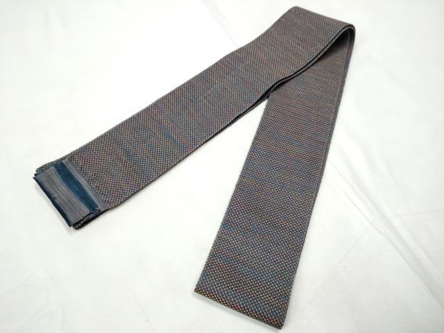 平和屋着物●男性 本場筑前博多織 角帯 霞文 証紙付き 正絹 逸品 CABF8442hy
