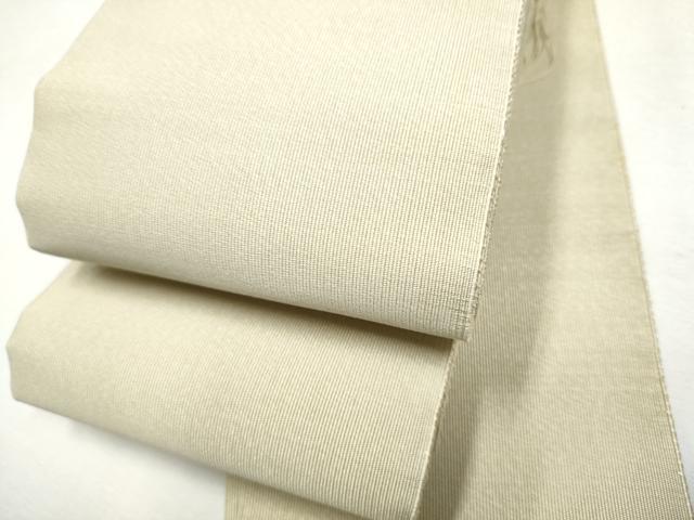 平和屋着物●男性 爪掻き本綴れ 角帯 色無地 練色 正絹 逸品 CABF8489hy