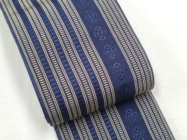 平和屋着物●男性 本場筑前博多織 角帯 献上 正絹 逸品 CABF8495hy