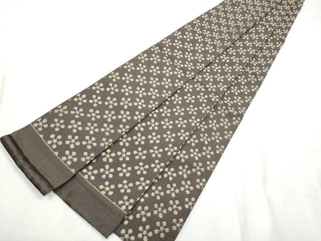 平和屋着物●男性 本場筑前博多織 角帯 梅鉢 正絹 逸品 CABF8522hy