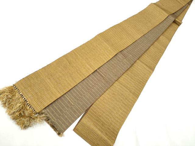平和屋着物●男性 本場筑前博多織 両面 角帯 霞文 正絹 逸品 CABF8543hy