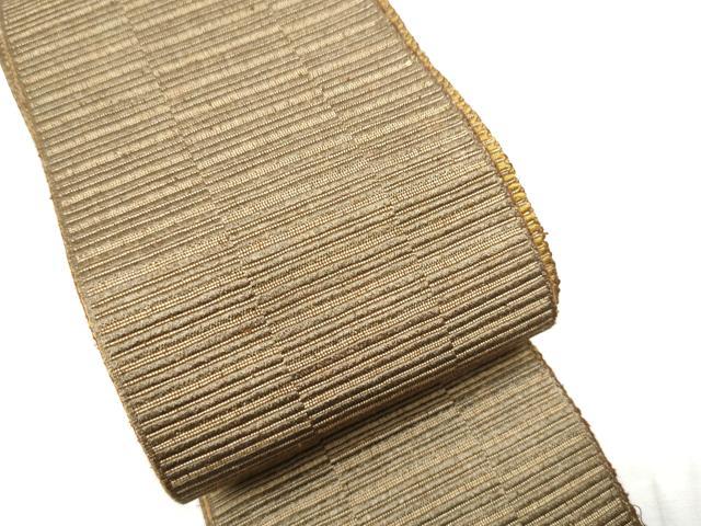 平和屋着物●男性 本場筑前博多織 両面 角帯 霞文 正絹 逸品 CABF8543hy