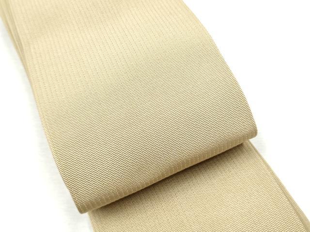 平和屋着物●男性 本場筑前博多織 角帯 色無地 枯色 西村織物謹製 証紙付き 正絹 逸品 CABF8556hy