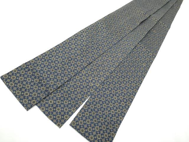 平和屋着物●男性 本場筑前博多織 角帯 市松吉祥文 正絹 逸品 CABF8586hy