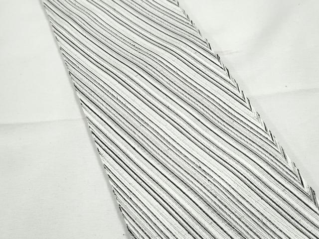 平和屋着物●男性 角帯 斜線文 正絹 逸品 CABF8610hy