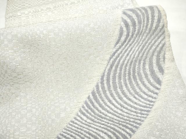 平和屋着物▽太鼓柄袋帯 スリーシーズン 春夏秋 三日月 銀糸 正絹 逸品 CABF8614hy