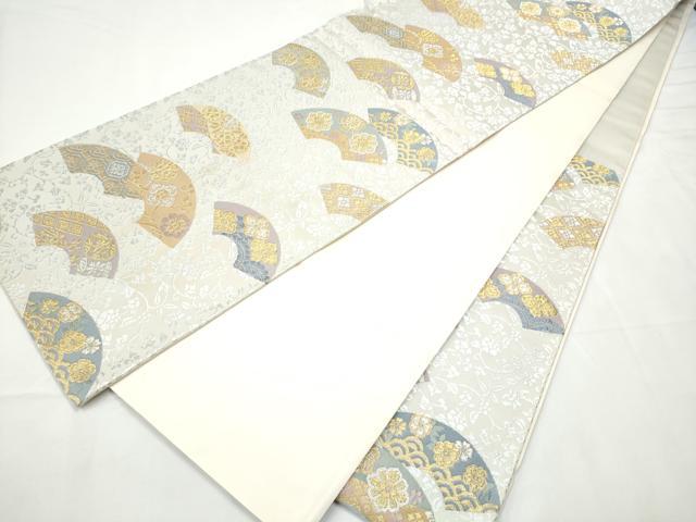 平和屋着物●六通柄袋帯 唐織 地紙花文 金銀糸 鈴乃屋扱い 正絹 逸品 CABF8616hy