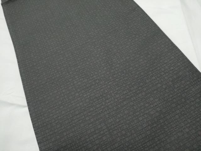 平和屋着物●両面 全通柄袋帯 花唐草文 黒地 銀通し地 正絹 逸品 CABF8618hy