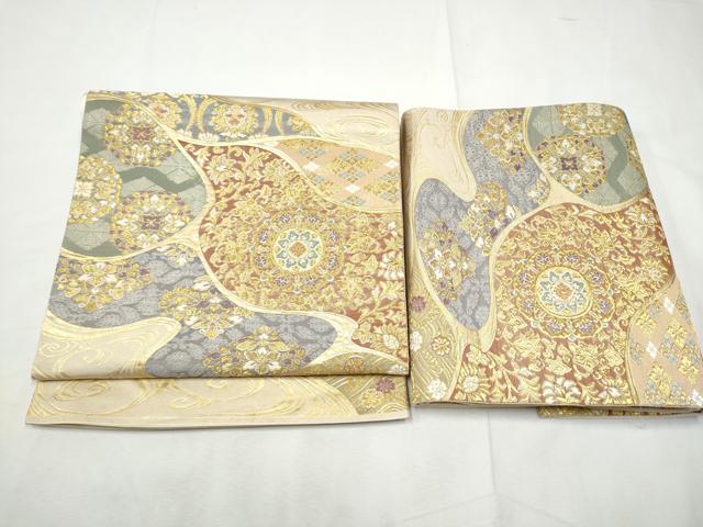 平和屋着物●つけ帯 唐織 古綾錦 金糸 正絹 逸品 CABF8663hy