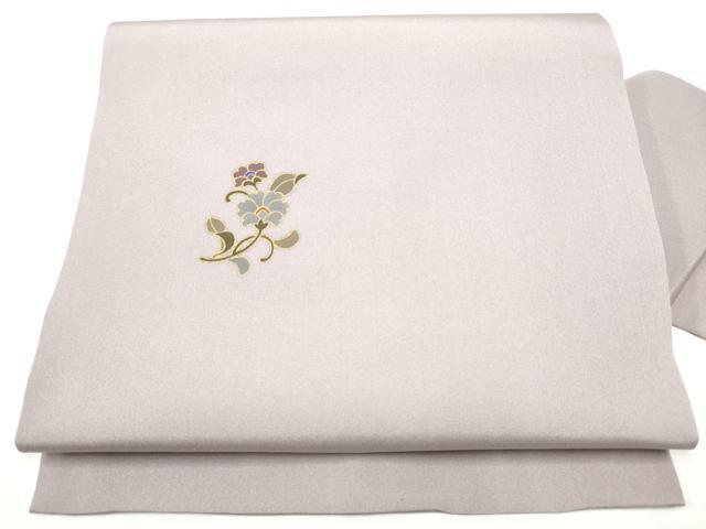 平和屋着物●九寸名古屋帯 枝花文 金彩 正絹 逸品 CABF8683hy