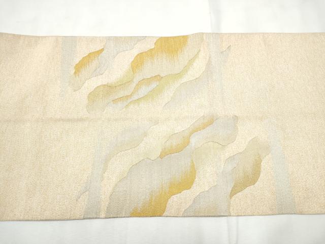 平和屋着物●爪掻き本綴れ 両面 太鼓柄袋帯 手織 流水文 金銀糸 正絹 逸品 CABF8713hy