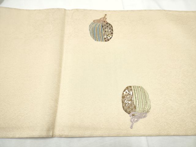平和屋着物●西陣 とみや織物謹製 とみや帯 太鼓柄袋帯 唐織 仕覆花文 金糸 正絹 逸品 CABF8750hy
