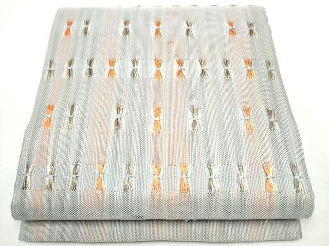 平和屋着物●太鼓柄袋帯 もじり織 縞 金糸 正絹 逸品 CABF8760hy