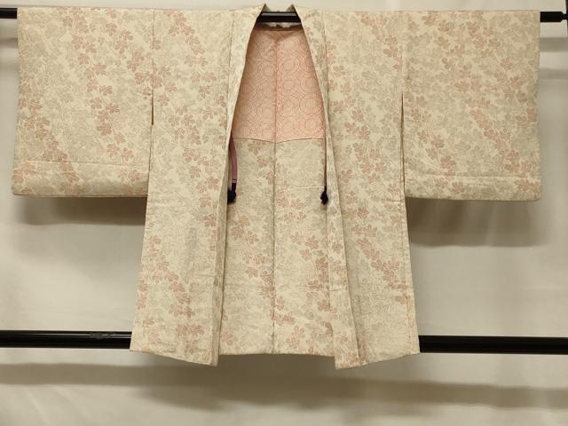 平和屋着物#羽織 寿光織 枝葉文 銀糸 正絹 逸品 CABF8801in