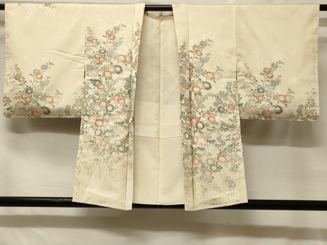 平和屋着物#羽織 寿光織 草花文 金糸 正絹 逸品 未使用 CABF8802in
