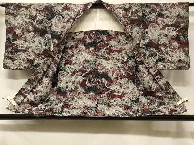 平和屋着物#羽織 抽象文 黒地 金彩 正絹 逸品 CABF8806in