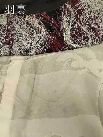 平和屋着物#羽織 抽象文 黒地 金彩 正絹 逸品 CABF8806in