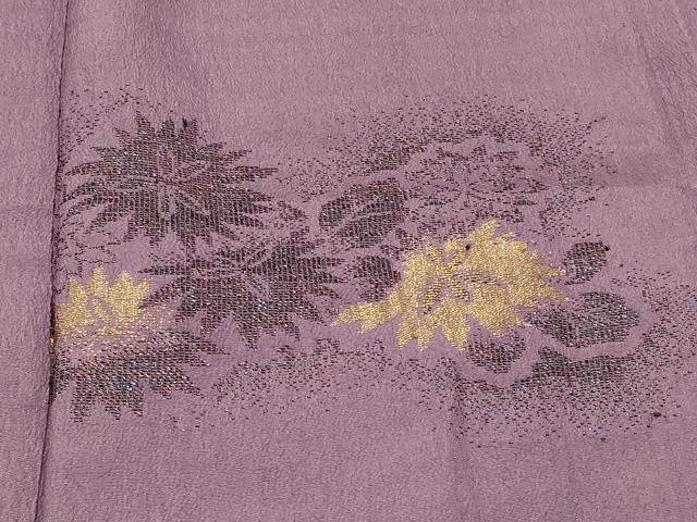 平和屋着物#羽織 寿光織 草花文 金糸 正絹 逸品 CABF8809in