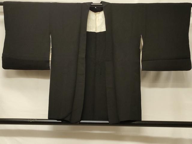 平和屋着物#羽織 寿光織 花籠文 黒地 金銀糸 正絹 逸品 CABF8815in