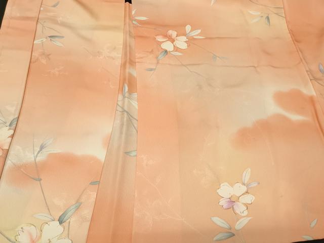 平和屋着物#羽織 地紋起こし 枝花文 暈し染め 正絹 逸品 未使用 CABF8819in
