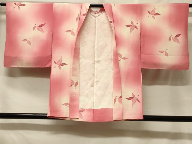 平和屋着物#羽織 地紋起こし 流水舞葉文 暈し染め 正絹 逸品 未使用 CABF8822in