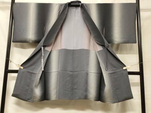 平和屋着物#道中着 杢目文様 暈し染め ロング丈 正絹 逸品 CABF8830in
