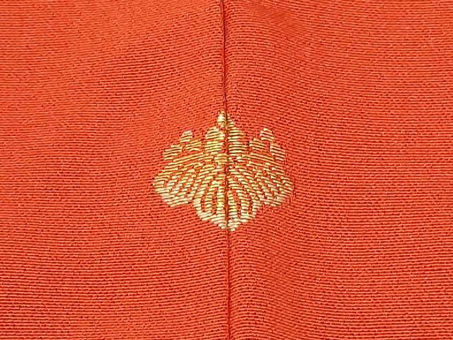 平和屋着物#羽織 色無地 総刺繍 亀甲草花地紋 緋色 正絹 逸品 CABF8848in