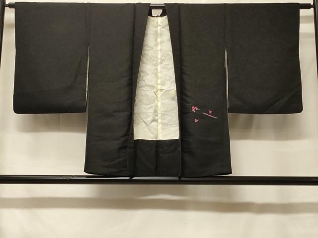 平和屋着物#羽織 総刺繍 竜田川 黒地 洗える着物 CABF8862in