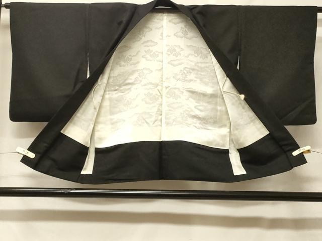 平和屋着物#羽織 総刺繍 竜田川 黒地 洗える着物 CABF8862in