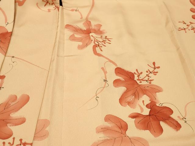 平和屋着物#羽織 手描き 枝葉文 正絹 逸品 未使用 CABF8866in