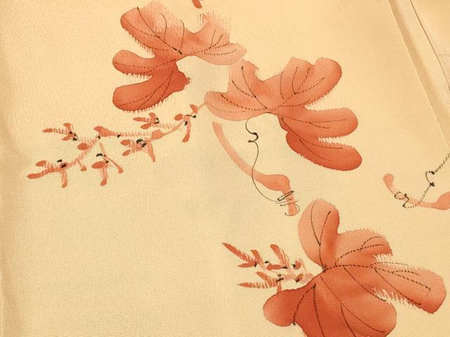 平和屋着物#羽織 手描き 枝葉文 正絹 逸品 未使用 CABF8866in