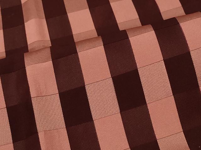 平和屋着物#道行コート 雨コート 格子柄 正絹 逸品 CABF8868in