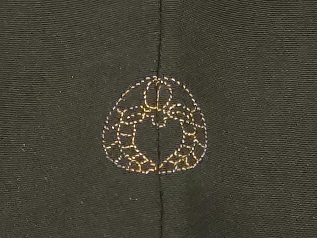 平和屋着物#羽織 刺繍 舞羽文 黒地 銀糸 正絹 逸品 CABF8881in
