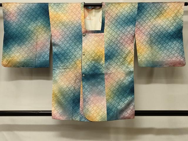 平和屋着物#道行コート 霞文 暈し染め 正絹 逸品 CABF8910in