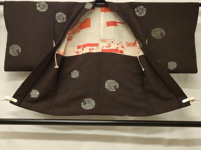 平和屋着物#羽織 寿光織 龍 銀糸 正絹 逸品 CABF8912in