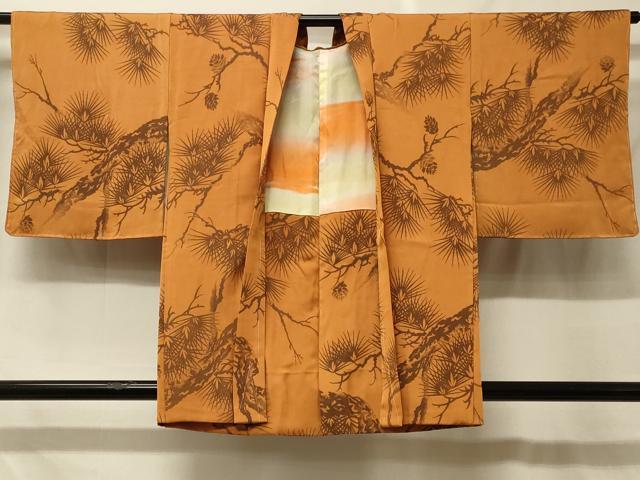 平和屋着物#羽織 枝松葉文 正絹 逸品 未使用 CABF8926in