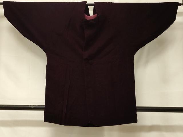 平和屋着物#和装コート 似せ紫色 ベロア 交織 CABF8940in