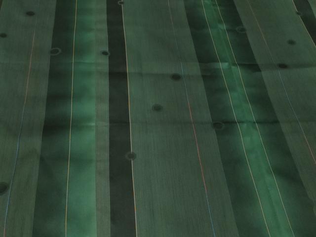 平和屋着物#道行コート 雨コート 単衣 間道 暈し染め ロング丈 正絹 逸品 CABF8960in