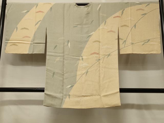 平和屋着物#京友禅の第一人者 松井青々 道行コート 松笹文 金彩 ロング丈 正絹 逸品 未使用 CABF8963in