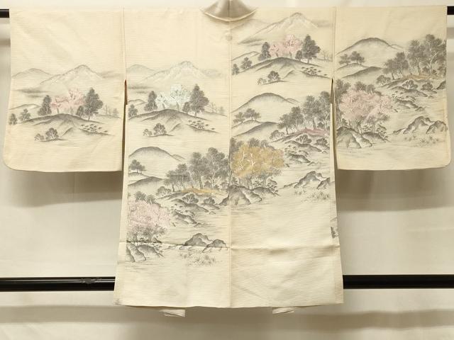平和屋着物#羽織 寿光織 遠山風景文 金銀糸 正絹 逸品 CABF8974in