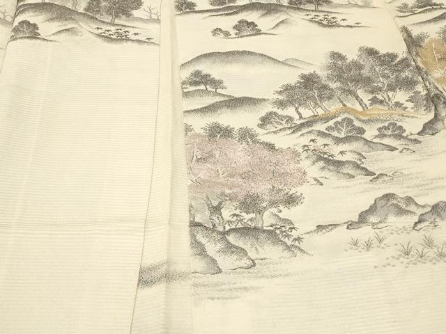 平和屋着物#羽織 寿光織 遠山風景文 金銀糸 正絹 逸品 CABF8974in