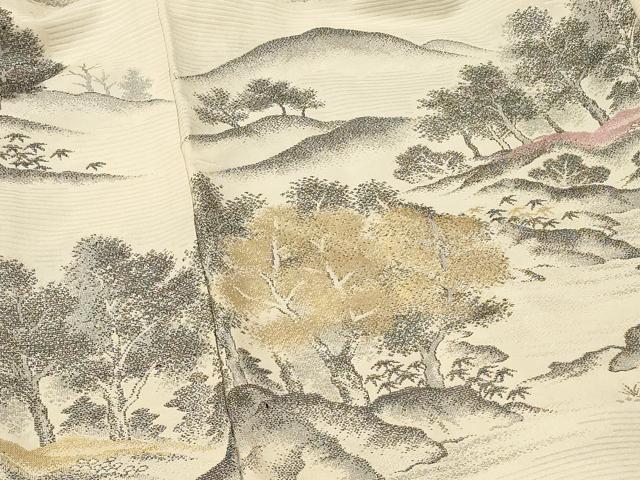 平和屋着物#羽織 寿光織 遠山風景文 金銀糸 正絹 逸品 CABF8974in