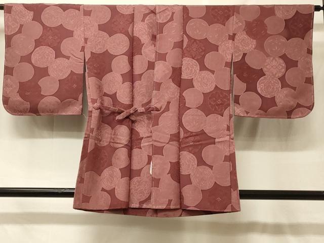 平和屋着物#道中着 地紋起こし 草花丸文 正絹 逸品 未使用 CABF8980in