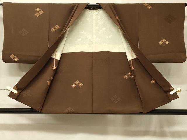 平和屋着物#羽織 地紋起こし 菱文 正絹 逸品 CABF8998in