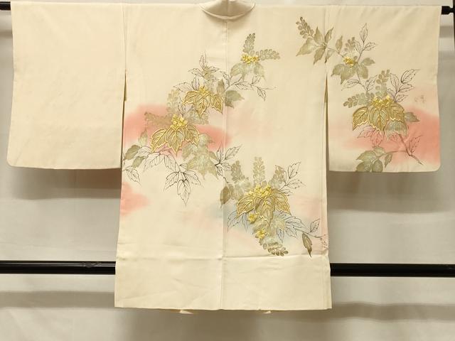平和屋着物#羽織 手描き 刺繍 桐 暈し染め 金彩 正絹 逸品 CABF9003in