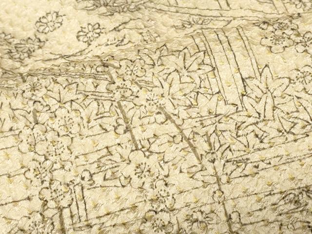 平和屋着物#羽織 手描き 総絞り 風景草花文 正絹 逸品 CABF9009in