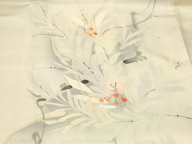 平和屋着物#羽織 手描き 南天文 暈し染め 正絹 逸品 未使用 CABF9010in