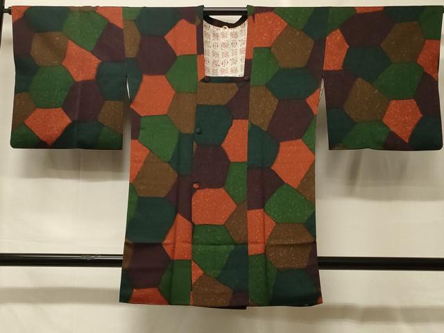 平和屋着物#道行コート 切嵌文 正絹 逸品 CABF9026in