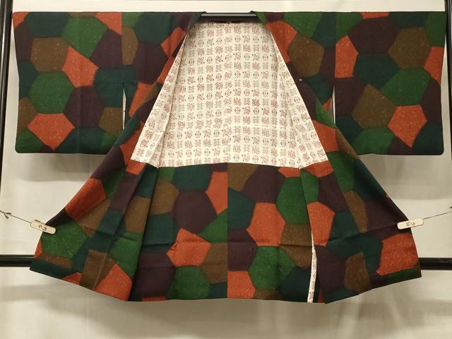平和屋着物#道行コート 切嵌文 正絹 逸品 CABF9026in